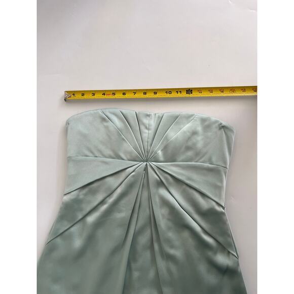 BCBG Pastel Mint Green Strapless Satin Silk Mini Dress Y2K Hoco Formal Cocktail - Picture 6 of 16